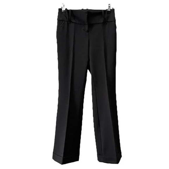Ricki’s Black Trousers Flare Leg Relaxed Fit Dress Pants Mid  Rise Size 2 - Picture 16 of 16